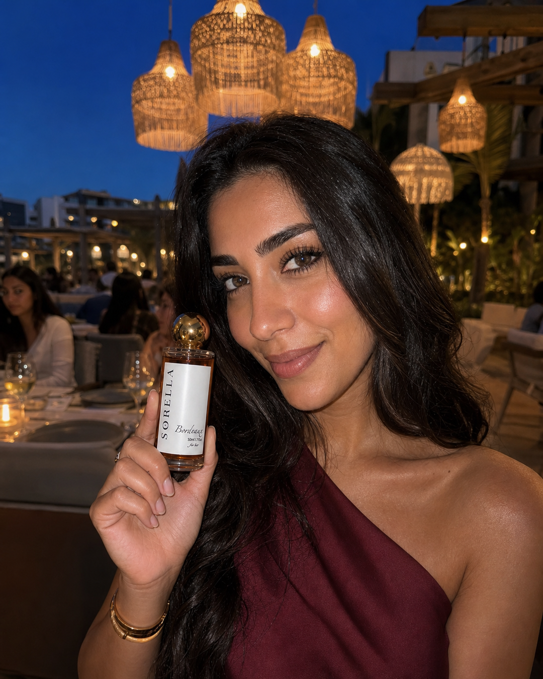 Bordeaux Sorella moments — An easy outdoor moment for soft attraction that never feels overdone.