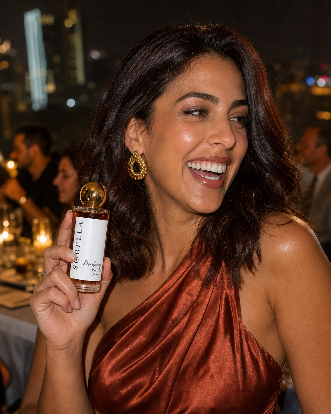 Bordeaux Sorella moments — A bright, playful Sorella moment for celebrations and spontaneous photos.
