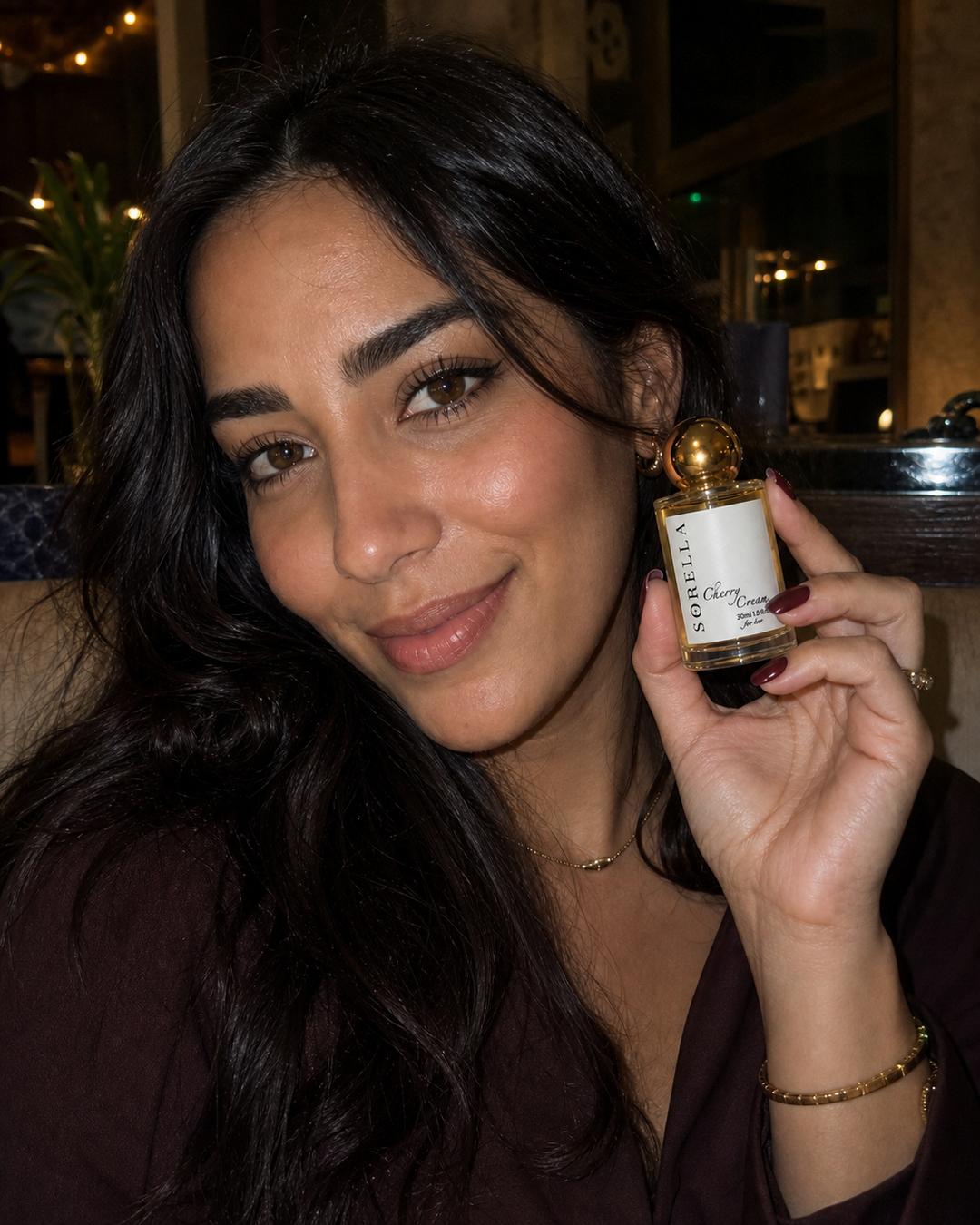 Cherry Cream Sorella moments — A close-up getting-ready moment for when the scent is part of the whole look.