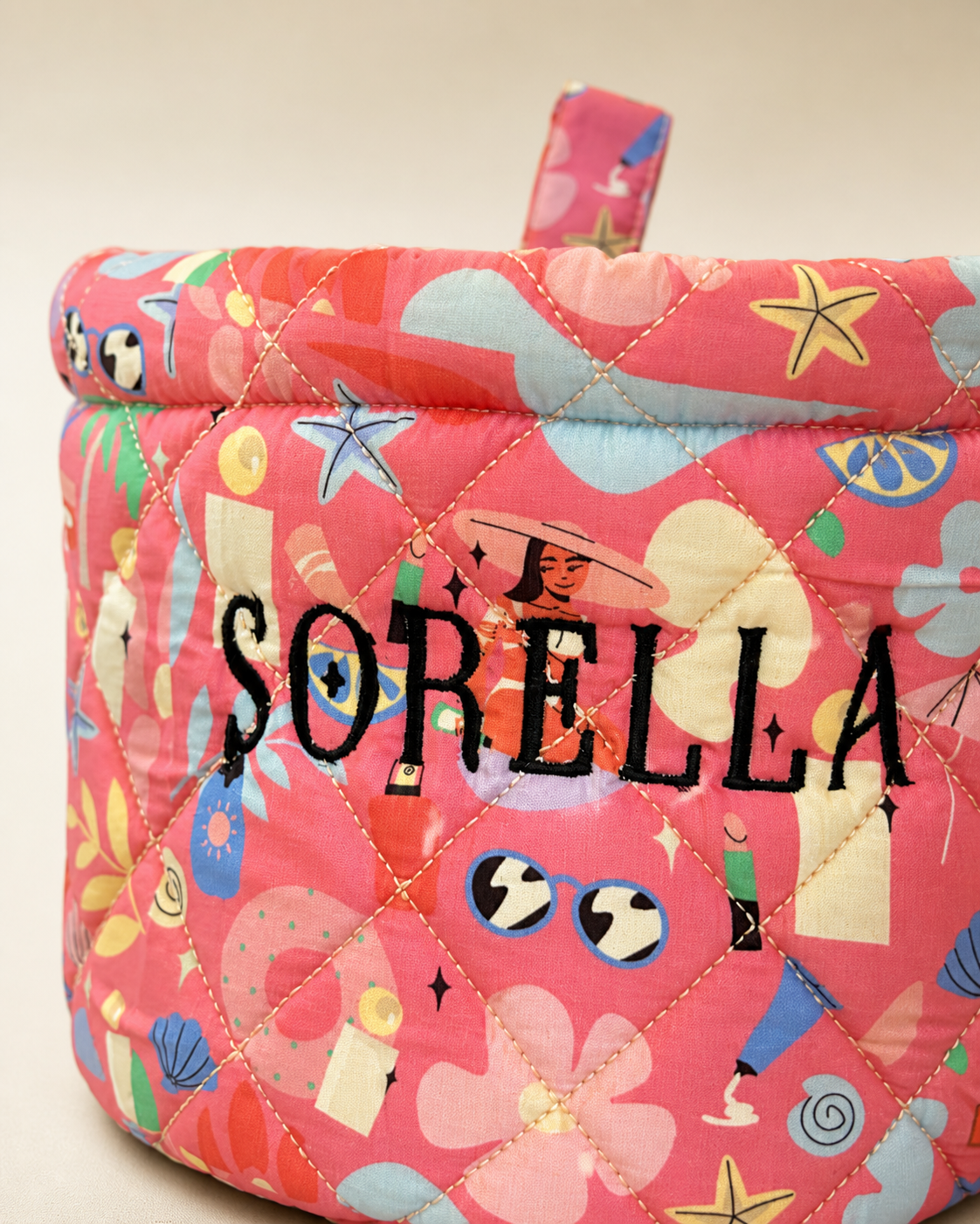 Sorella Bucket — generated embroidery detail